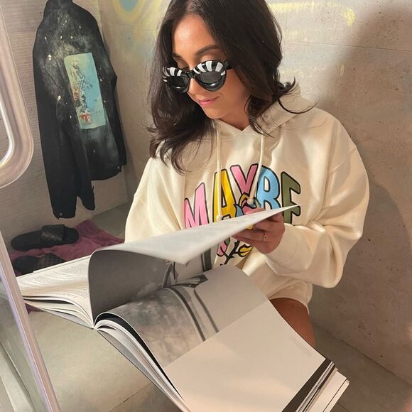 Maybe Today - NYC Hoodie - Fall Rose - Cream - Size XL - Gorpcore Hoodie